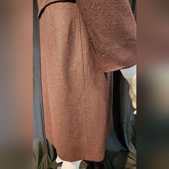 Marc Jacob's Vintage Brown wool Toggle Dress Coat with Standing collar - Picture 9 of 16